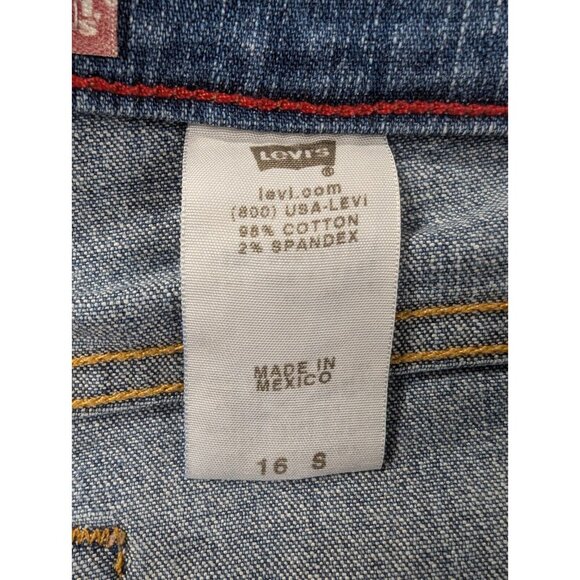 Levis 550 Jeans Womens Size 16 Blue Relaxed Boot Cut High Rise Comfort Stretch - Picture 13 of 14